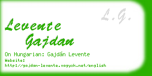 levente gajdan business card