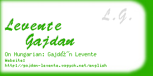 levente gajdan business card